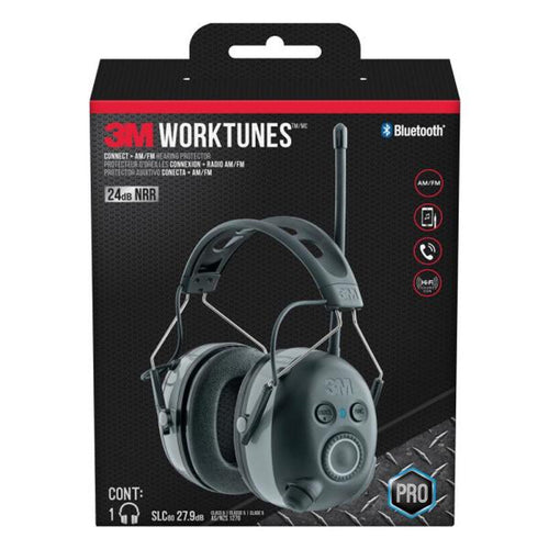 3M Pro Series WorkTunes™ Wireless Bluetooth Earmuff with AM/FM, Call Connect + Streaming (SLC80 27.9dB, Class 5)