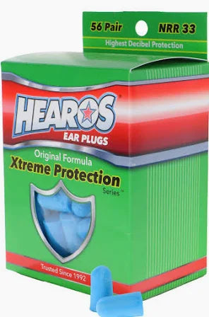 Hearos Original Formulation Xtreme Protection Ear Plugs (NRR 33 | 56 Pairs)