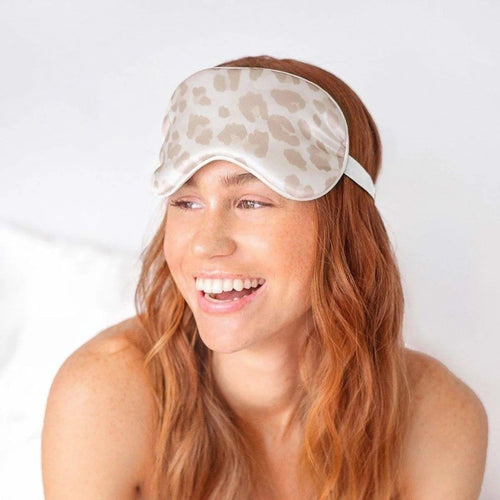 Kitsch Satin Sleep Eye Mask in Leopard