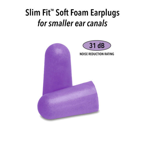 Macks Slim Fit Smaller Soft Foam Ear Plugs (NRR 29 | Bottle of 50 Pairs)