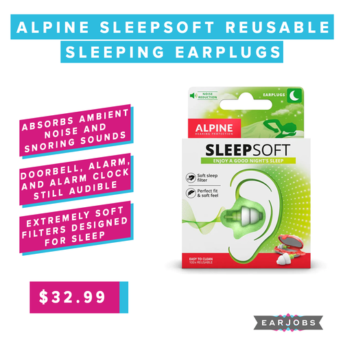 Alpine SleepDeep - Soft Ear Plugs for Sleeping and Concentration - New 3D  Oval Shape and Noise Reducing Gel for Better Attenuation - 27 dB - Ideal  for